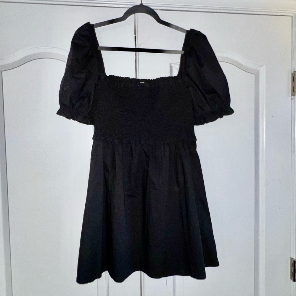 French Connection square neckline, elastic bodice long top